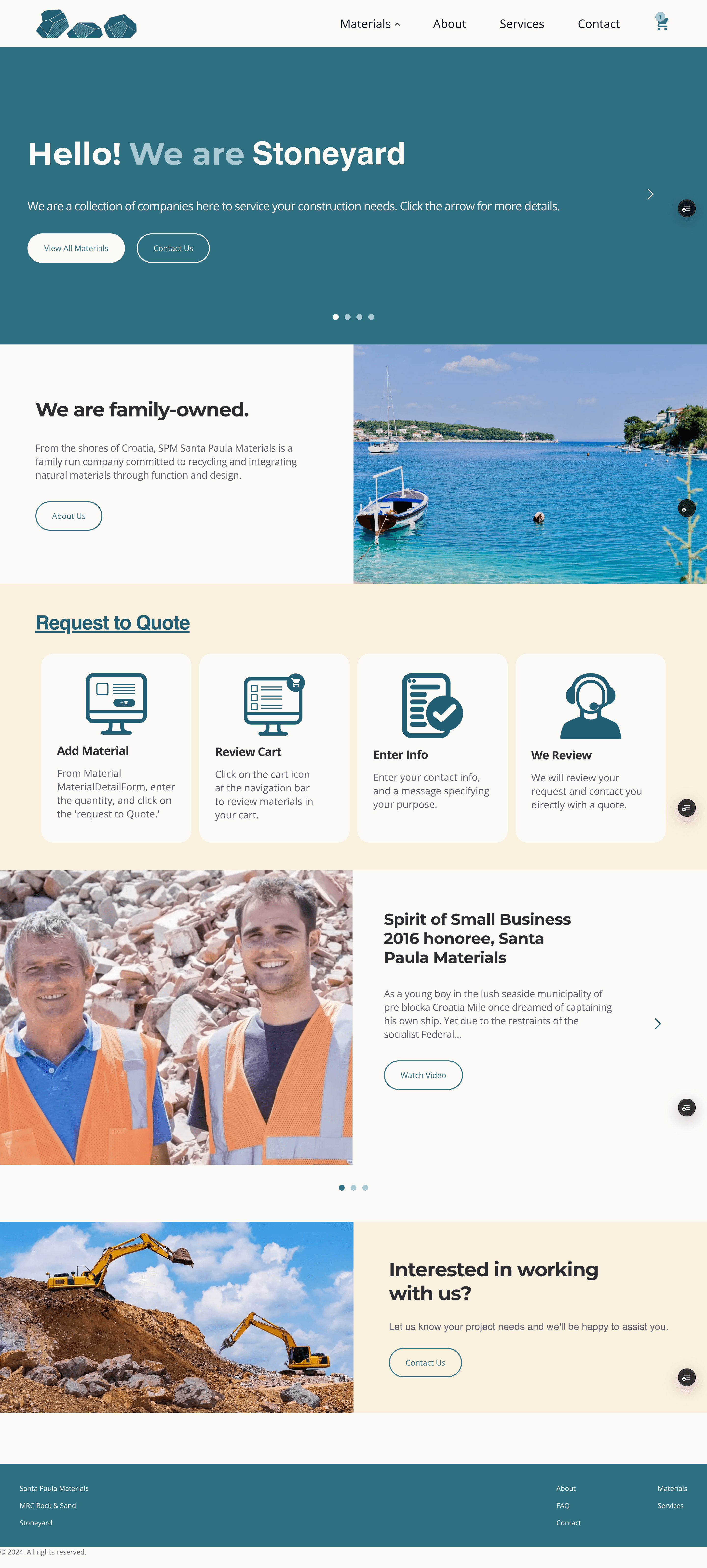 Stoneyard — stonesuppliers.net homepage screenshot