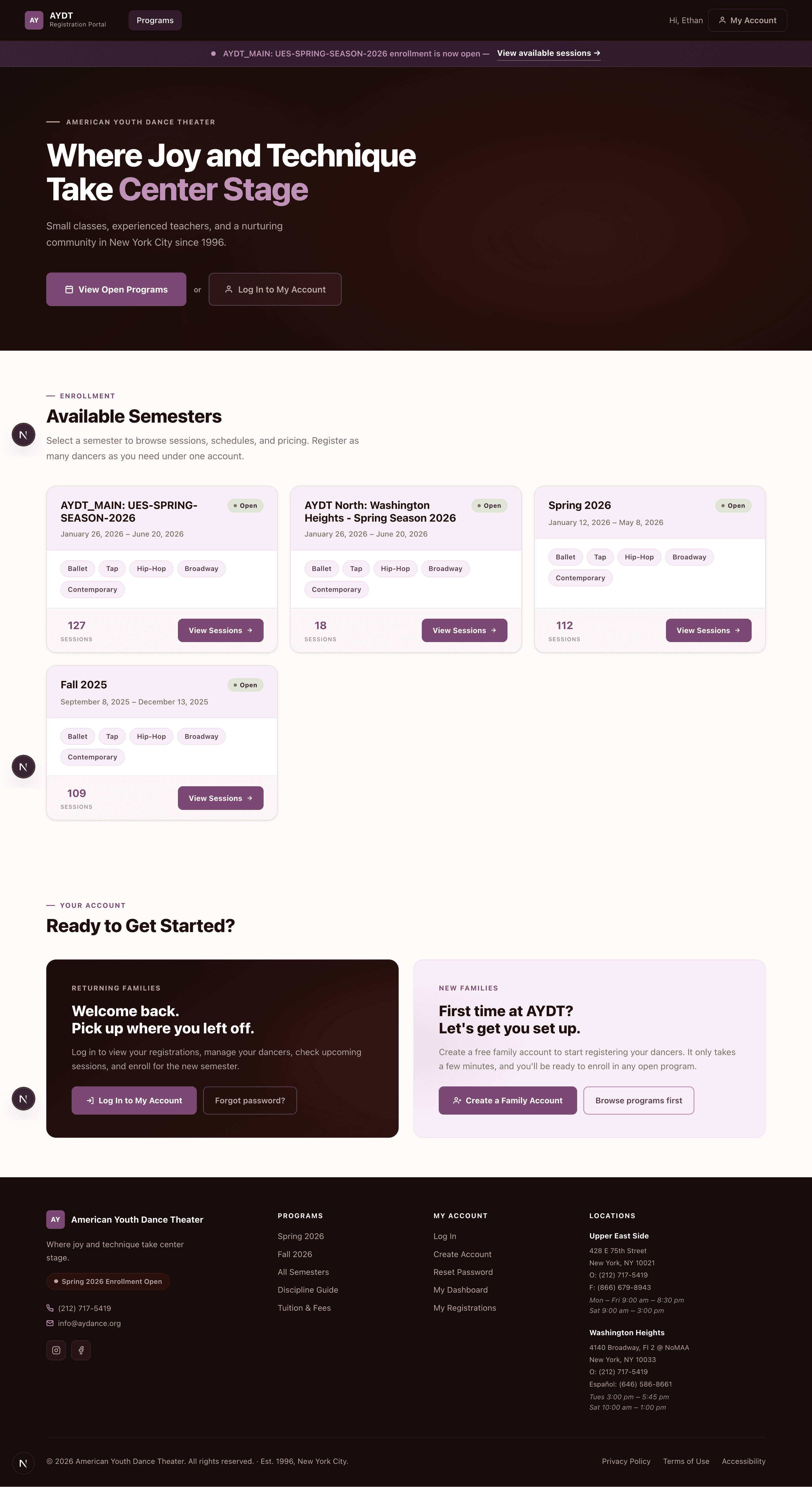 Studio Registration Portal